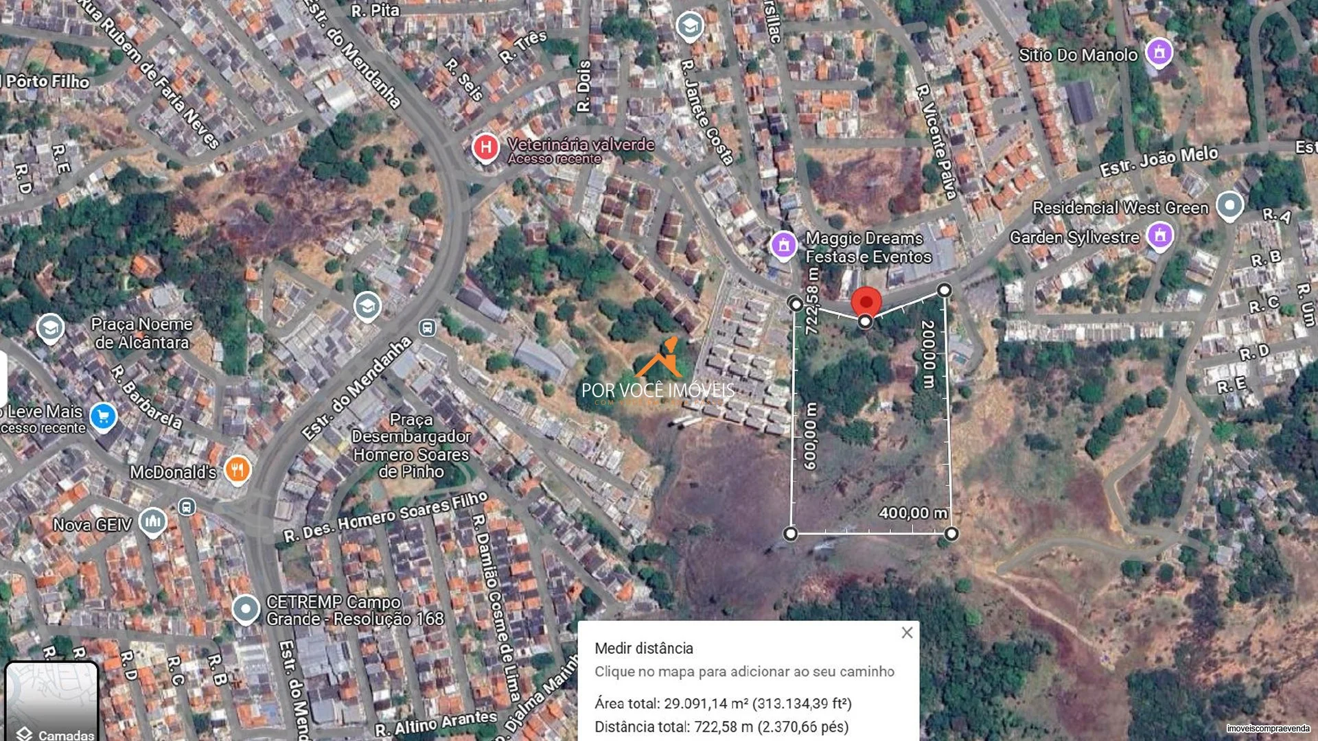Terreno próximo ao West Shopping de 29.600 m²