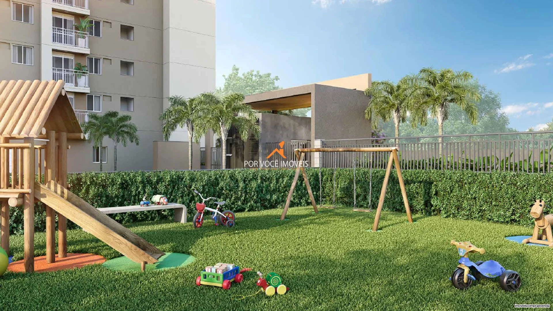 Apartamento com 1 quarto e varanda no Condomínio Residencial Cartola