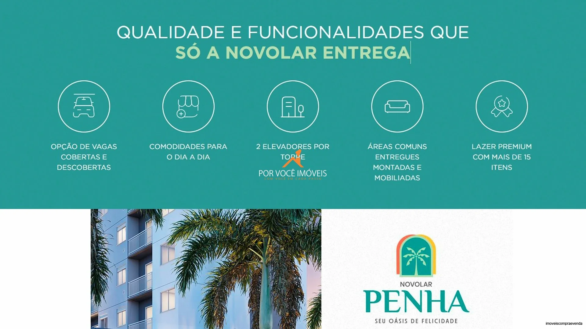 Apartamento com suíte no condomínio Novolar Penha