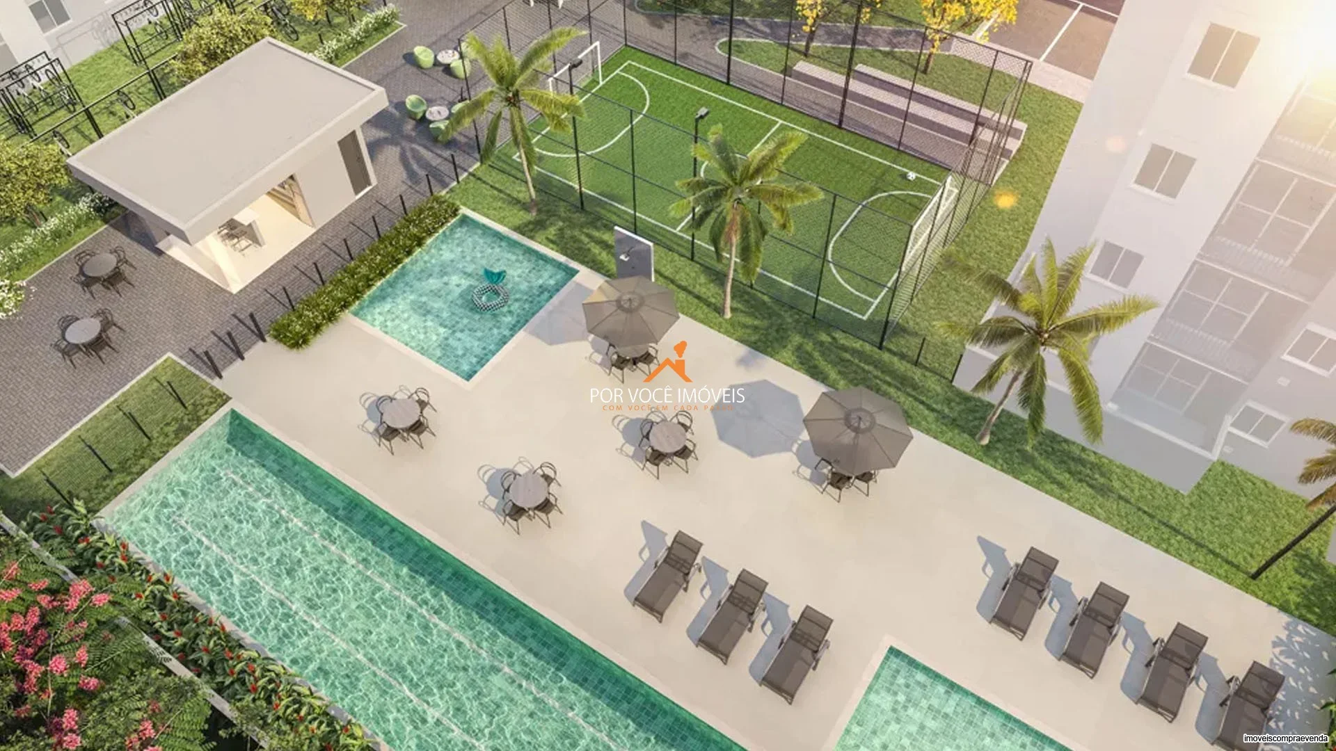 Apartamento Garden com 2 quartos no Condomínio Park Village